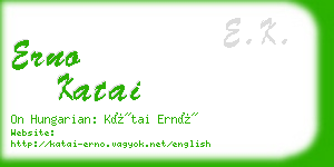 erno katai business card